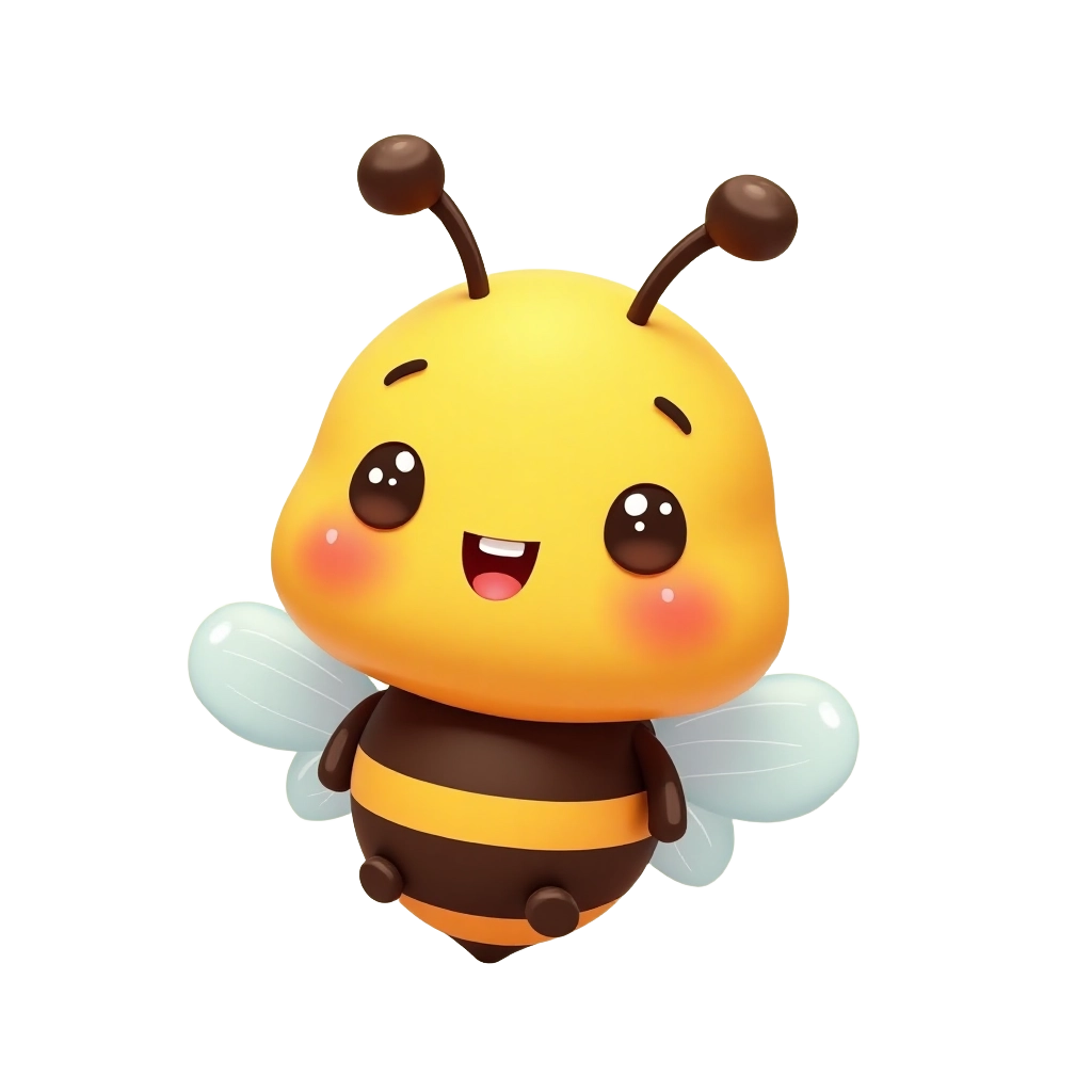 Adorable Cartoon Bee